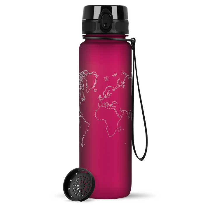 OUTLET uberBottle Trinkflasche Tracker und Motive | softTouch Sieb